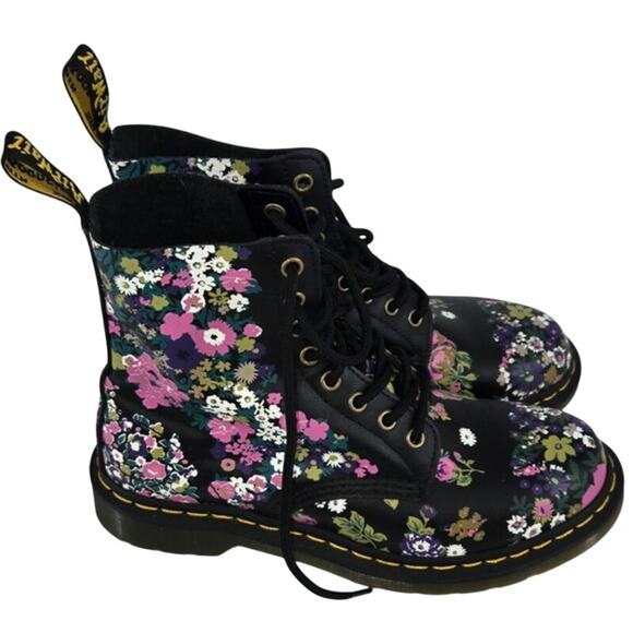 Dr. Martens 1460 Pascal Combat Boot Vintage Ditsy Floral Sz 8L Grunge Fairy - Picture 1 of 5